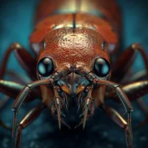 A macro closeup of a Cockroach