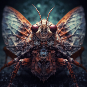 A macro closeup of a Moth