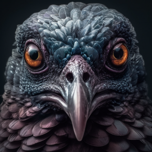 A macro closeup of a Pigeon
