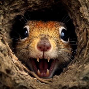 A macro closeup of a Squirrel