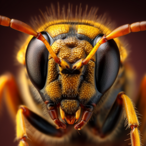 A macro closeup of a Wasp